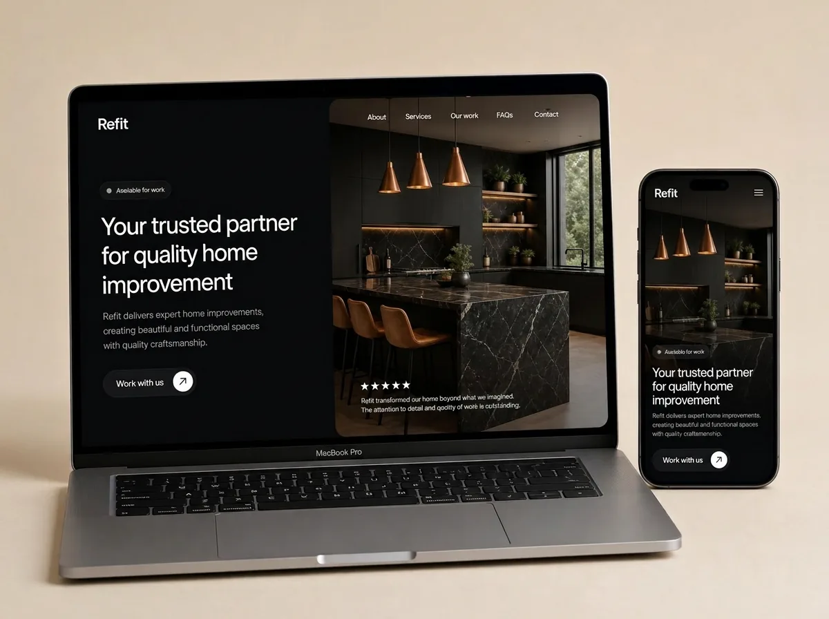 Refit — Home Improvement website design